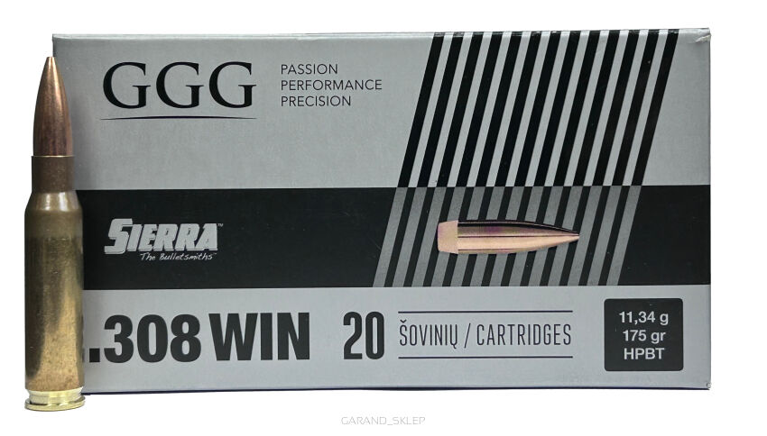 Amunicja GGG GPX17 Sierra - .308Win 11,34g/175gr HPBT