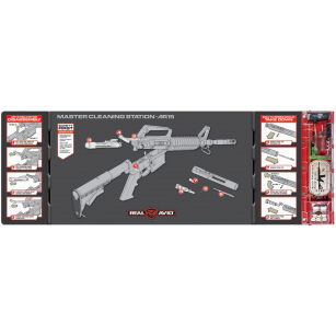 Mata rusznikarska z zestawem narzędzi Real Avid Master Cleaning Station AR-15 - 43x16" - AVMCS-AR
