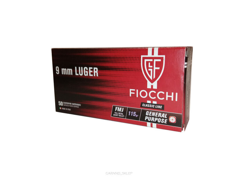 Amunicja Fiocchi 9mm LUGER 115gr FMJ