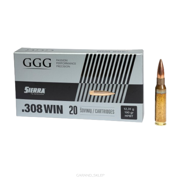 Amunicja GGG HPBT 12,31g/190gr GPX17, kal. 308Win