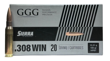 Amunicja GGG GPX17 Sierra - .308Win 12,31g/190gr HPBT
