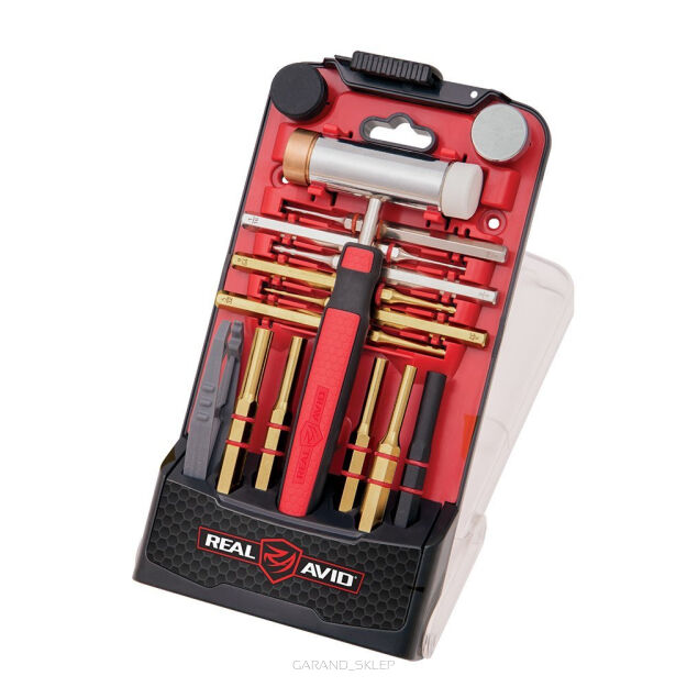 Zestaw wybijaków z młotkiem Real Avid Accu-Punch™ Hammer with Brass & Steel Pin Punch Set - AVHPS-B