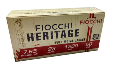 Amuniacja Fiocchi HERITAGE 7,65mm Parabellum FMJ 93gr