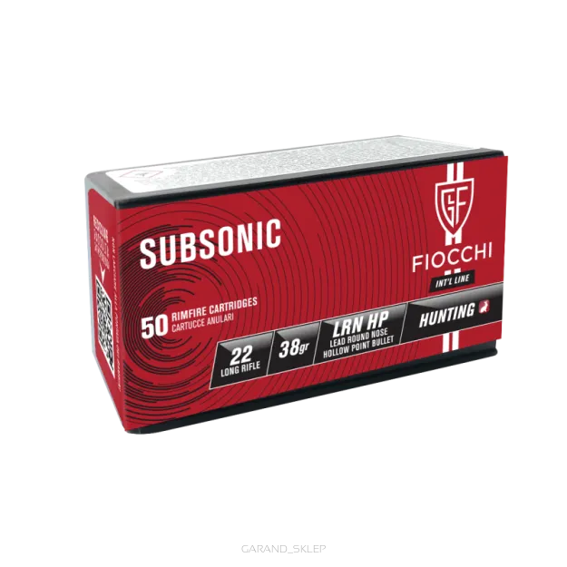Amunicja Fiocchi Subsonic LRN HP 38gr, kal. 22LR