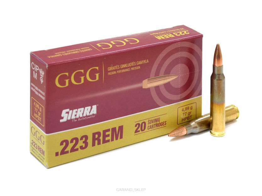 Amunicja GGG HPBT Sierra 4,99g/77gr GPR14, kal. 223Rem