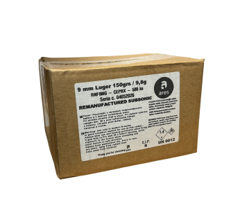 Amunicja ARES 9x19mm 150gr/9,7g - elaborowana, opakowanie 500 sztuk