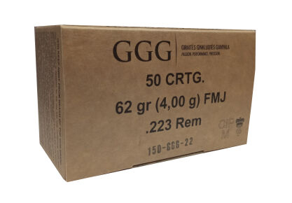 Amunicja GGG .223 rem 62grs/4.00g FMJ