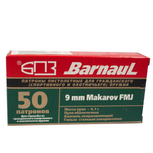 Barnaul 9x18mm Makarov FMJ