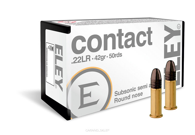 Amunicja ELEY Contact Subsonic 42gr, kal. 22LR