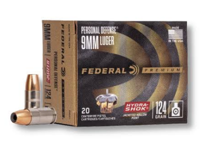 Amunicja 9x19mm Federal Hydra Shock JHP 124gr