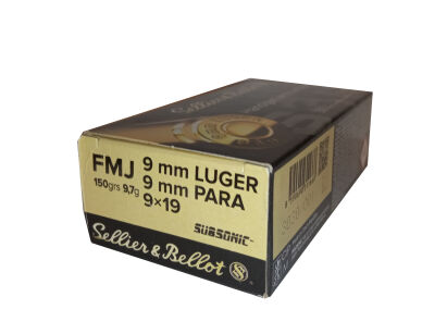 Amunicja Sellier&Bellot 9mm LUGER FMJ 9,7G SUBSONIC