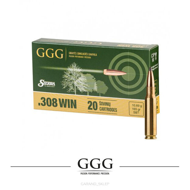 Amunicja kulowa GGG SBT GPX14 10,6g(165GRN) Sierra, kal. 308Win