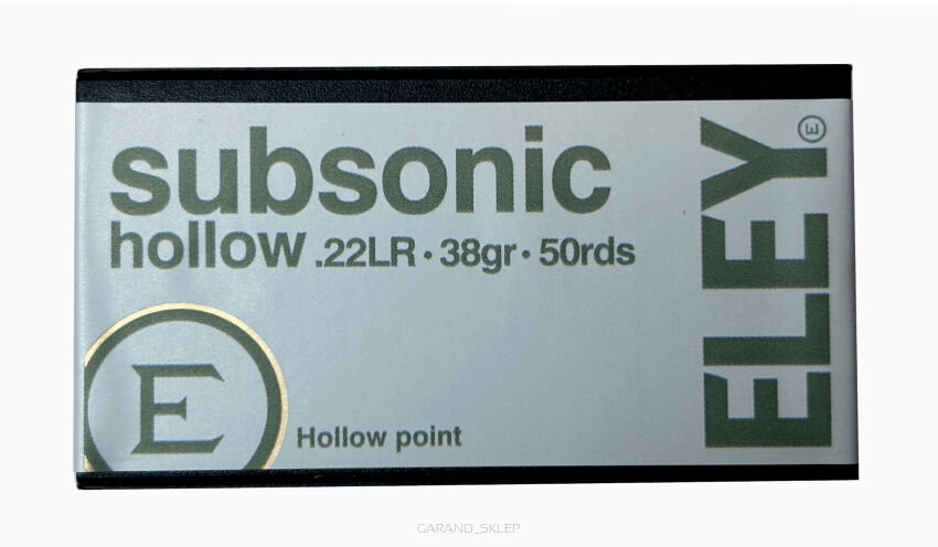 Amunicja ELEY Subsonic Hollow 22LR 38gr 50szt