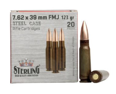 Amunicja Sterling 7,62x39 123gr FMJ