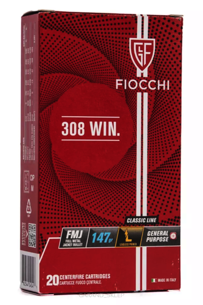 Amunicja Fiocchi .308Win FMJ 147gr