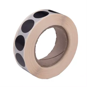 Zaklejki do tarcz 16mm rolka 1000szt. - Czarne