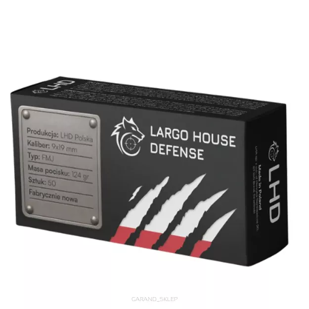 Amunicja Largo House Defense 9x19 - 8G FMJ
