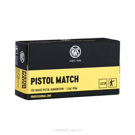 Amunicja RWS .22LR PISTOL MATCH 2,6g/40gr