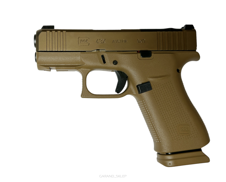 Pistolet Glock 43X MOS PR FS Coyote, kal. 9x19mm