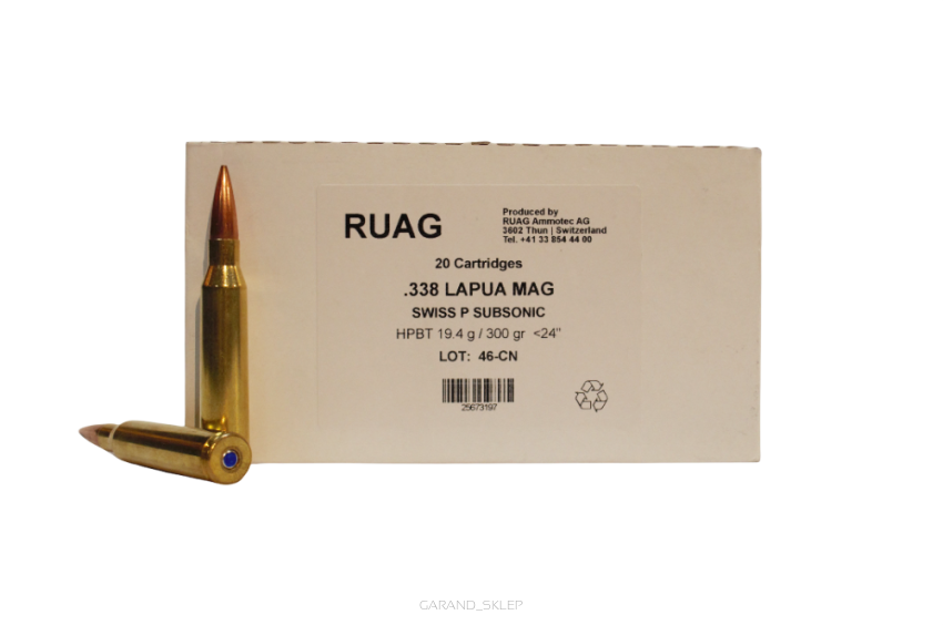 RUAG .338 LAPUA MAGNUM swiss p subsonic 19,4g/300gr