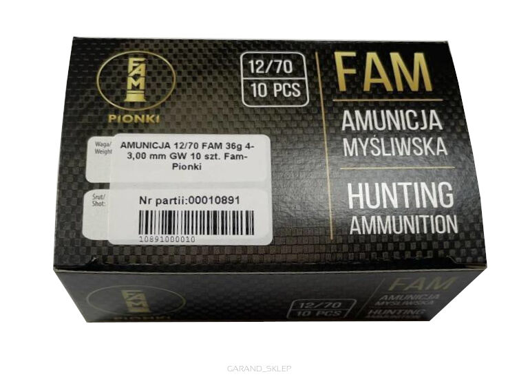 Amunicja FAM Pionki 12/70 36g 4-3,00mm GW