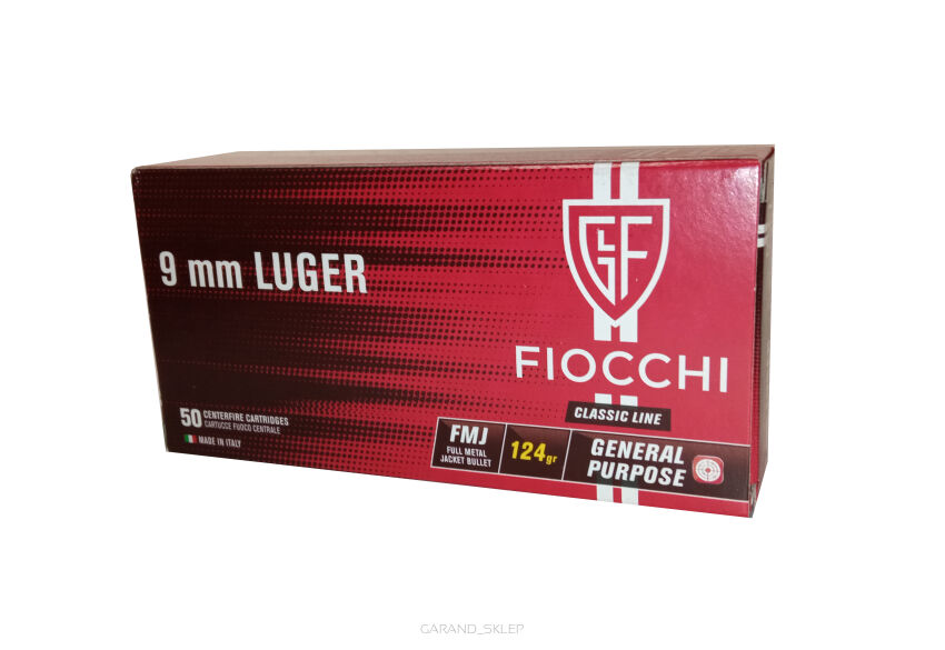 Amunicja Fiocchi 9mm LUGER 124gr FMJ