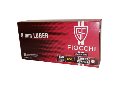 Amunicja Fiocchi 9mm LUGER 124gr FMJ