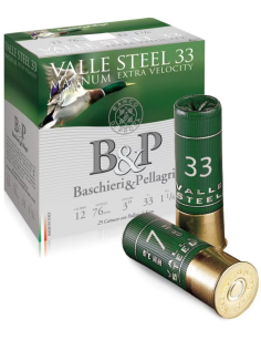 Amunicja śrutowa Baschieri&Pellagri B&P 12/76 33G Valle Steel Magnum Extra Velocity "2"