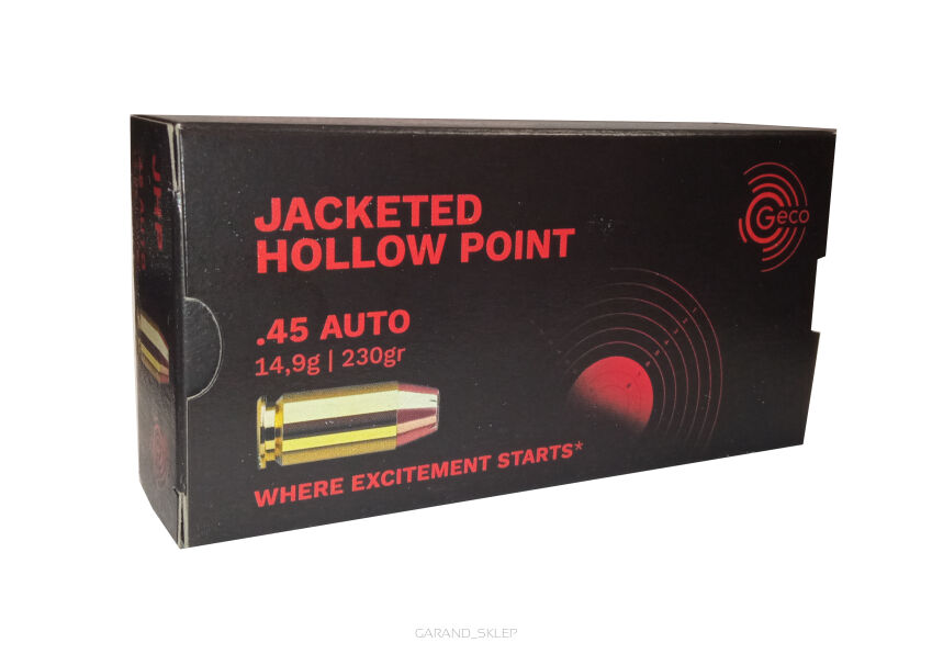 GECO .45AUTO 14,9g/230gr Jacketed Hollow Point