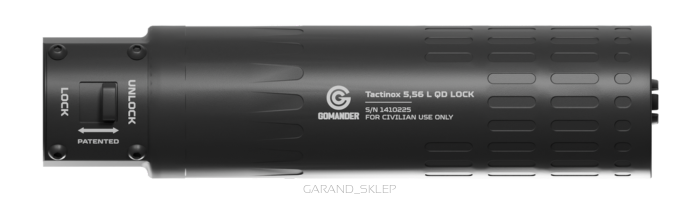 Tłumik Gomander Tactinox QD-LOCK 7,62 - L -  M26x1,5 - Czarny