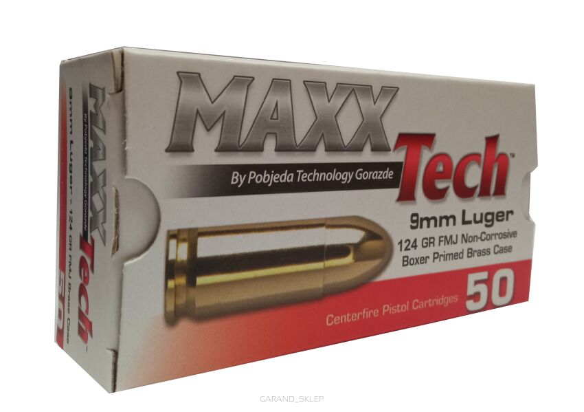 Amunicja MAXX Tech 9mm Luger 124gr FMJ