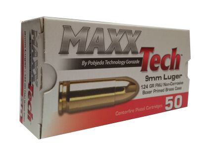 Amunicja MAXX Tech 9mm Luger 124gr FMJ