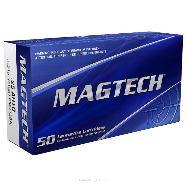 Amunicja Magtech FMJ 50gr/3,24G, kal. 6,35Br/25ACP