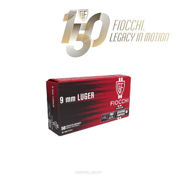Amunicja Fiocchi 9x19 115gr/7,5G FMJ
