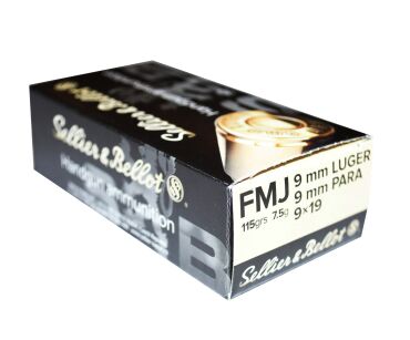 Sellier&Bellot 9mm Luger FMJ 115grs/7,5g