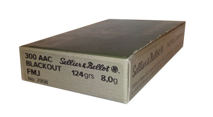 Amunicja Sellier & Bellot 300 AAC BLACKOUT FMJ 124grs/8,0g