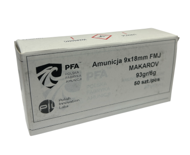 Amunicja PFA - 9x18mm -  93gr/6G FMJ