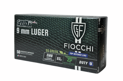 Amunicja Fiocchi 9x19mm Luger ZP EMB 93gr. Green Mamba