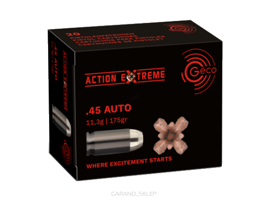 Amunicja GECO pistoletowa kal.45AUTO ACTION EXTREME