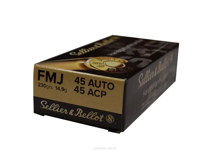 Amunicja Sellier&Bellot .45ACP  FMJ 14,90g, 1.4S