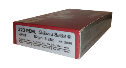 Amunicja Sellier&Bellot .223 REM HPBT 52gr