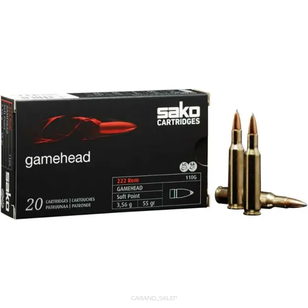 Amunicja SAKO Gamehead SP 3,56g/55gr, kal. 222Rem