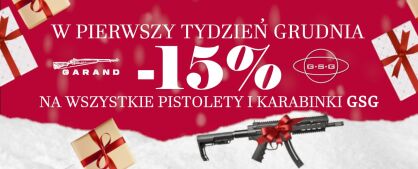 Tydzień 1: –15% na wszystkie pistolety i karabinki GSG
